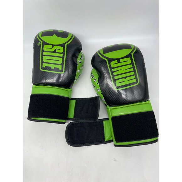 Ringside Apex IMF Tech Boxing Gloves 16 Oz Green & Black Synthetic Leather - Picture 7 of 11